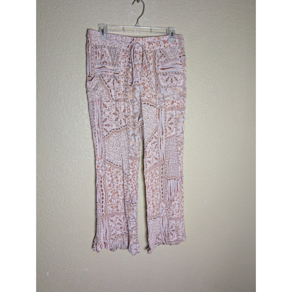 Illa Illa Women's Large Patchwork Wide Leg Pants Boho Cottagecore